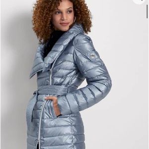 Venus Metallic Puffer Coat Size 10 NEW